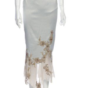 Mandalay Midi Satin Embellished Skirt